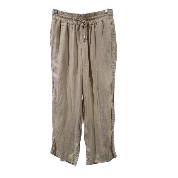 QUINCE Linen Pants Khaki Tan Neutral Size Large - Picture 1 of 3